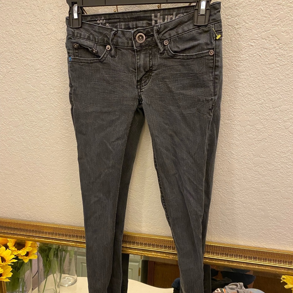 Hurley jean leggings size 0 with zippers